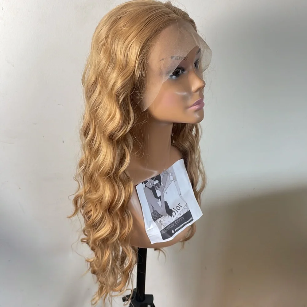 - 22” Strawberry Blonde Curly Wavy Lace Front Wig *NEW* - Picture 10 of 13
